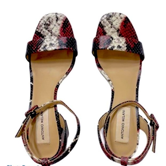 🆕Antonio Melani Snake Print Ankle Strap Sandals - Picture 9 of 11